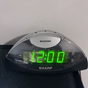Sharp SPC-019 Black Alarm Clock With Snooze Tested Works